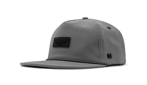 Grey baseball cap hat.