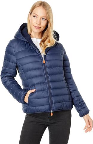 Women's Save The Duck Nathan Hooded Sherpa Lined Jacket