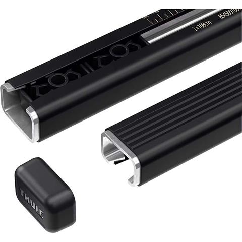Thule SquareBar Evo Roof Bar 2-Pack - Black (118 cm / 47 in)