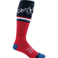 Men's Darn Tough Alpenglow OTC Light Sock - Red - Men's Darn Tough Alpenglow OTC Light Sock                                                                                                             
