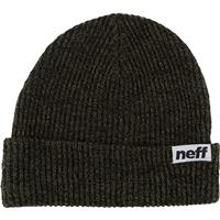 Fold Heather Beanie - Black / Olive