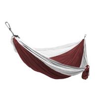 Grand Trunk Double Parachute Nylon Hammock - Crimson/White - Double Parachute Nylon Hammock                                                                                                                        
