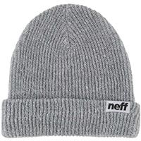 Fold Heather Beanie - Grey Heather / White