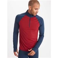 Men's Baselayer 1/2 Zip - Brick / Dark Indigo - Men's Baselayer 1/2 Zip - Wintermen.com                                                                                                               