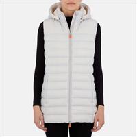 Women's Save The Duck Margareth Hooded Vest - Frozen Grey - Women's Save The Duck Margareth Hooded Vest                                                                                                           