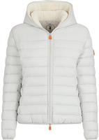 Women's Save The Duck Nathan Hooded Sherpa Lined Jacket - Frozen Grey