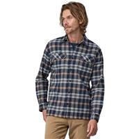 Men's Longsleeve Organic Cotton Midweight Fjord Flannel Shirt - Fields / New Navy (FINN)