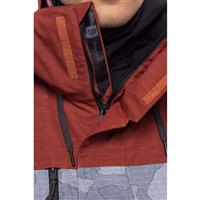 Men's GEO Insulated Jacket - Brick Red Heather Colorblock