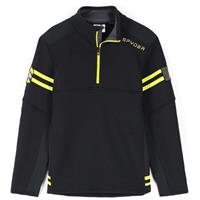 Men's Wengen Half Zip Fleece Jacket - Black Citron
