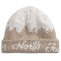 Cabin Mountainscape Beanie - Mushroom Grey / White Dune