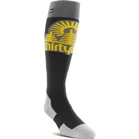 Men's Signature 32 Halo Midweight Snowboard Socks - Black / Charcoal