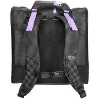 Powder Trekker Ski Boot Backpack - Black / White / Lavender