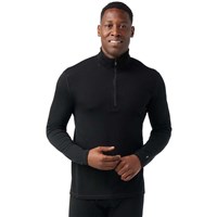 Men's Classic Thermal Merino Base Layer 1/4 Zip - Black