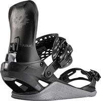 Unisex 32 Basin Fase Snowboard Bindings - Public / Black / Grey