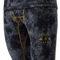 Men's Merino 250 Base Layer 3/4 Bottom - Black Tie Dye / Honey Gold