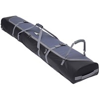 Alpine Rolling Double Ski Bag – Durable Wheeled Gear Bag - Black / Gray