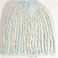 Headwear X Lampshade Skully Knit Beanie - Off White / Light Blue