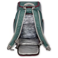 Alpine Ski Boot Backpack – Water-Resistant Gear Bag - Green / Cranberry