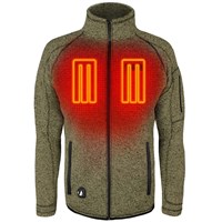 Men's 5V Heated Sweater Knit Jacket - Olive Green