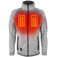 Men's 5V Heated Sweater Knit Jacket - Light Grey