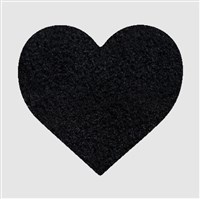 Poly Fleece Patch Collection - Black Small Heart