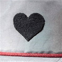 Poly Fleece Patch Collection - Black Small Heart