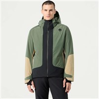 Men's Insulated Color Block Jacket - China Green