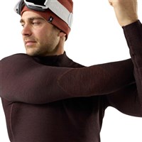Men's Intraknit Thermal Merino Base Layer 1/4 Zip - Dark Mink / Burnt Sienna