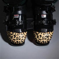 2.5 Ski Boot Insulated Toe Cover - Tan Leopard