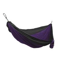 Grand Trunk Single Parachute Nylon Hammock - Purple / Black - Single Parachute Nylon Hammock                                                                                                                        
