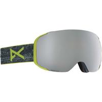 M2 Goggle + Bonus Lens + MFI Face Mask - MFI Weave Frame w/ Sonar Silver + Sonar Green Lenses (191721-140)
