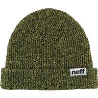 Fold Heather Beanie - Navy / Lime
