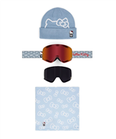 Smarty Magnetic Snow Goggle - Hello Kitty Blue Grid Frame w/ Solar Mirror Lens (HKB)