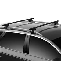 Thule SquareBar Evo Roof Bar 2-Pack - Black (118 cm / 47 in) - Black