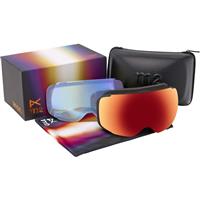 M2 Goggles + Bonus Lens - Undefeated with Red Solex and Blue Lagoon