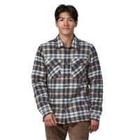 Men's Insulated Organic Cotton MW Fjord Flannel Shirt - Fields / New Navy (FINN)